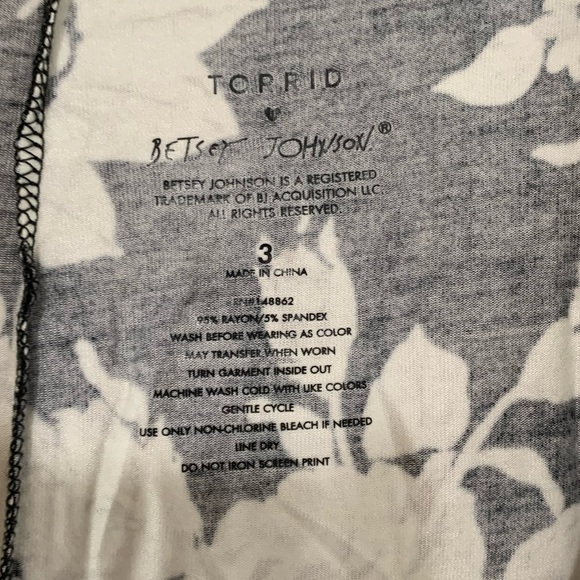 Betsey Johnson Torrid Skull Floral Stretch Jersey Knit Dress - 3X - 22/24 NEW - Picture 8 of 9